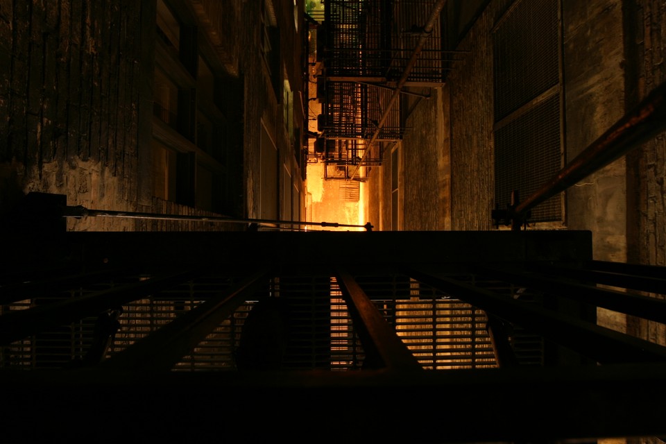 Nighttime on a Fire Escape