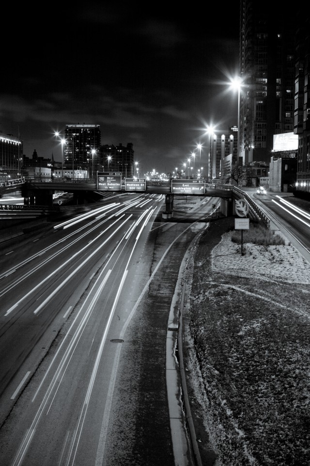 Nighttime on the I-90