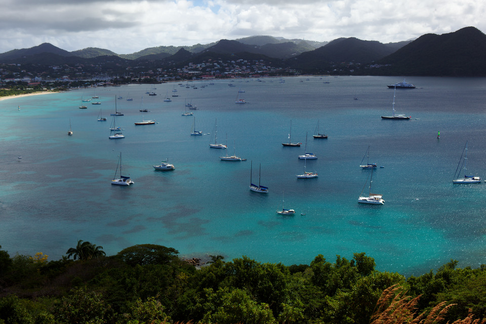 Anchored in Rodney Bay