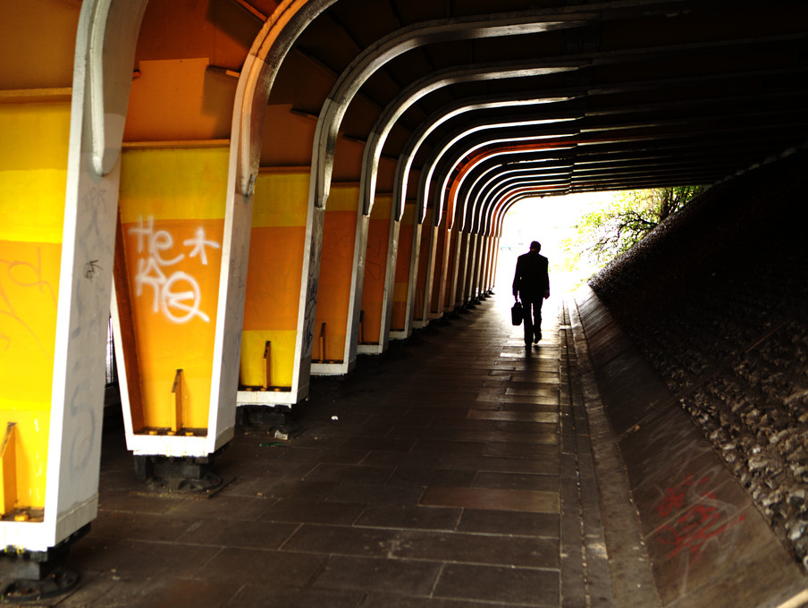 Under a Rail Bridge